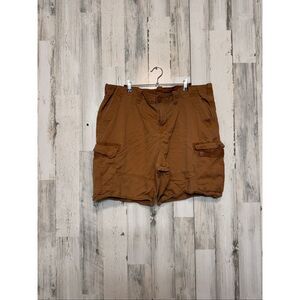 George Men’s Brown Cargo Shorts Size 44 Stretch Cotton Utility Casual Shorts NWT